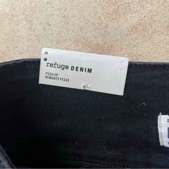 NWT Refuge Denim Black Push Up High Rise Skinny Jeans - Picture 6 of 14